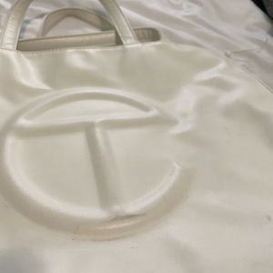 White Medium Telfar Bag